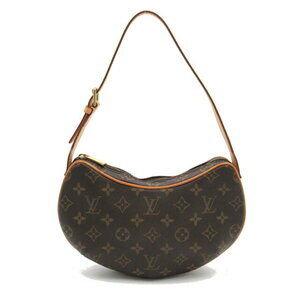 Louis Vuitton Croissant Pochette Shoulder Bag Canvas Monogram Brown